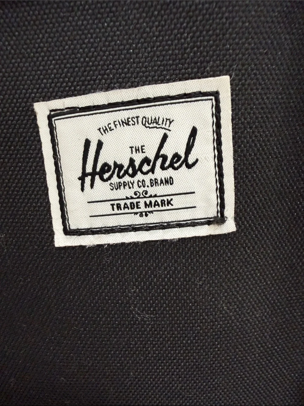 Herschel Supply Company Black Backpack with Brown Straps and Pink Lining
